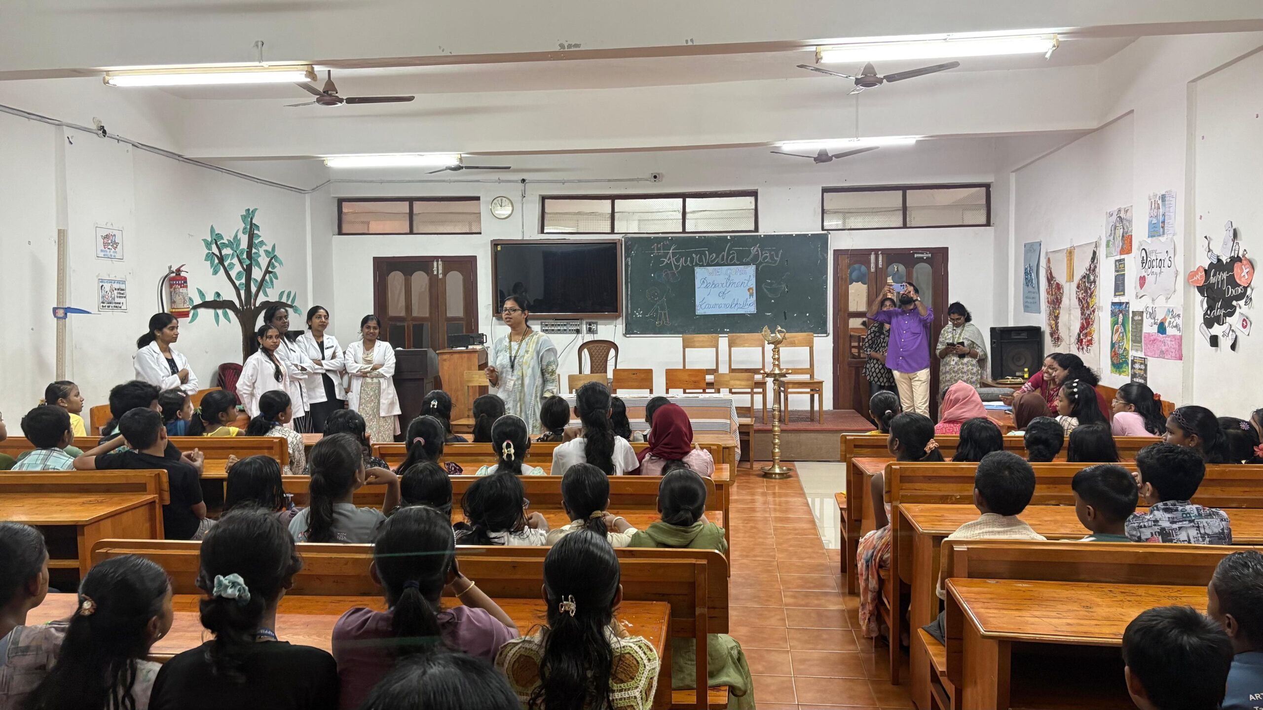 Dinacharya awareness class for schoolchildren