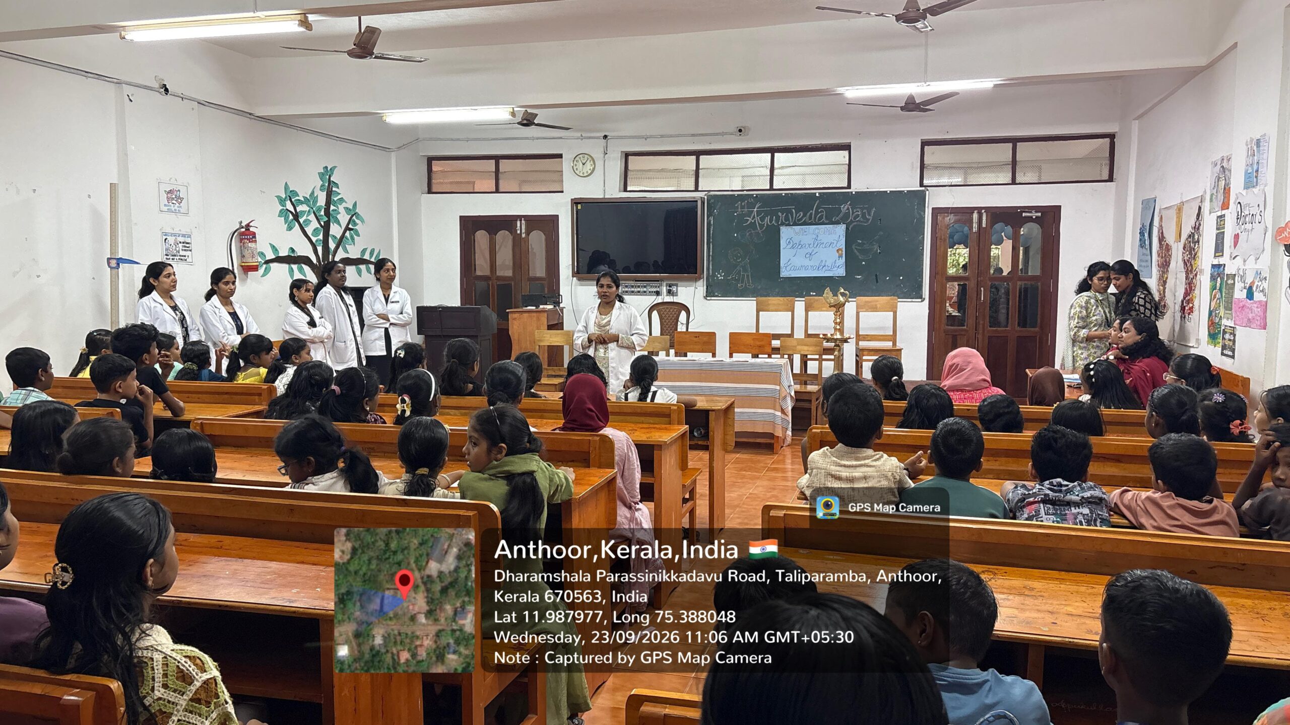 Children attending the Dinacharya session